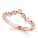 Chevron Wedding Ring, in Rose Gold - 85198