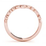 Chevron Wedding Ring, in Rose Gold - 85198