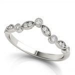 Chevron Wedding Ring, in Platinum - 85198