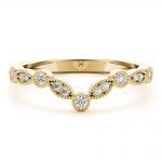 Chevron Wedding Ring, in Yellow Gold - 85198