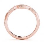 Chevron Wedding Ring, in Rose Gold - 85199