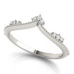 Chevron Wedding Ring, in Platinum - 85199