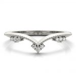 Chevron Wedding Ring, in Sterling Silver - 85199