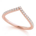 Chevron Wedding Ring, in Rose Gold - 85200