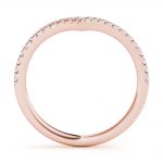 Chevron Wedding Ring, in Rose Gold - 85200