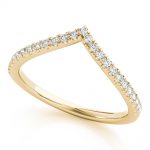 Chevron Wedding Ring, in Yellow Gold - 85200