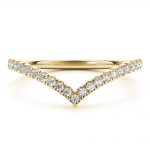 Chevron Wedding Ring, in Yellow Gold - 85200