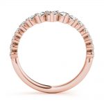 Chevron Wedding Ring, in Rose Gold - 85201