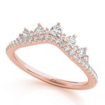 Chevron Wedding Ring, in Rose Gold - 85202