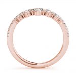 Chevron Wedding Ring, in Rose Gold - 85202