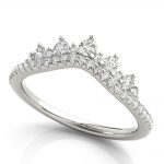 Chevron Wedding Ring, in Platinum - 85202