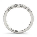 Chevron Wedding Ring, in White Gold - 85202