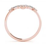 Diamond Wedding Ring, Marquise Shape, in Rose Gold - 85221