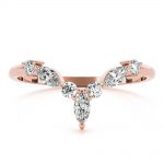 Diamond Wedding Ring, Marquise Shape, in Rose Gold - 85221