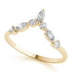 Diamond Wedding Ring, Marquise Shape, in Yellow Gold - 85221