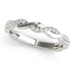 Braided Wedding Band, in White Gold - 51074