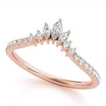 Fashion Wedding Ring, Marquise Shape, in Rose Gold - 85222