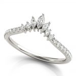 Fashion Wedding Ring, Marquise Shape, in Platinum - 85222