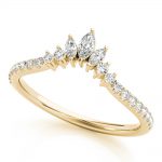 Fashion Wedding Ring, Marquise Shape, in Yellow Gold - 85222