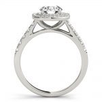 Double Halo Engagement Ring, Halo Style, Round Shape, in Platinum - 85150