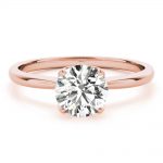 Solitaire Engagement Ring, Round Shape, in Rose Gold - 85183