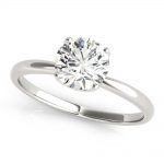 Solitaire Engagement Ring, Round Shape, in Sterling Silver - 85183