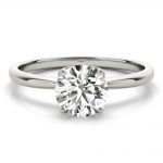 Solitaire Engagement Ring, Round Shape, in Platinum - 85183