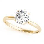 Solitaire Engagement Ring, Round Shape, in Yellow Gold - 85183