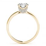 Solitaire Engagement Ring, Round Shape, in Yellow Gold - 85183