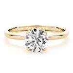 Solitaire Engagement Ring, Round Shape, in Yellow Gold - 85183