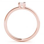 Solitaire Fashion Ring, Emerald Shape, in Rose Gold - 85204