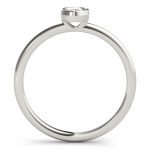 Solitaire Fashion Ring, Oval Shape, in White Gold - 85206