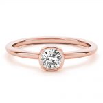 Solitaire Fashion Ring, Cushion Shape, in Rose Gold - 85207