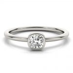 Solitaire Fashion Ring, Cushion Shape, in Platinum - 85207