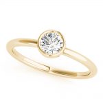 Solitaire Fashion Ring, Round Shape, in Yellow Gold - 85203