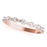 Diamond Wedding Ring, in Rose Gold - 51155