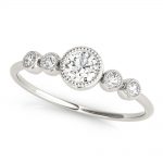 Multirow Stackable Fashion Ring, Round Shape, in White Gold - 85211