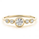 Multirow Stackable Fashion Ring, Round Shape, in Yellow Gold - 85211