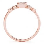 Multirow Stackable Fashion Ring, Emerald Shape, in Rose Gold - 85212