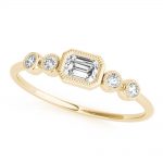 Multirow Stackable Fashion Ring, Emerald Shape, in Yellow Gold - 85212