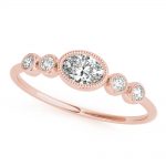 Multirow Stackable Fashion Ring, Oval Shape, in Rose Gold - 85213