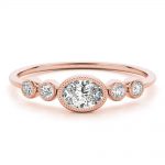 Multirow Stackable Fashion Ring, Oval Shape, in Rose Gold - 85213