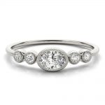 Multirow Stackable Fashion Ring, Oval Shape, in Platinum - 85213