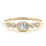 Multirow Stackable Fashion Ring, Oval Shape, in Yellow Gold - 85213