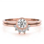 Diamond Fashion Ring, Round Shape, in Rose Gold - 85214