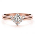 Diamond Fashion Ring, Square Shape, in Rose Gold - 85217