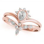 Diamond Fashion Ring, Pear Shape, in Rose Gold - 85218