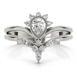 Diamond Fashion Ring, Pear Shape, in White Gold - 85218