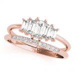 Diamond Fashion Ring, Baguette Shape, in Rose Gold - 85219