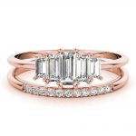 Diamond Fashion Ring, Baguette Shape, in Rose Gold - 85219